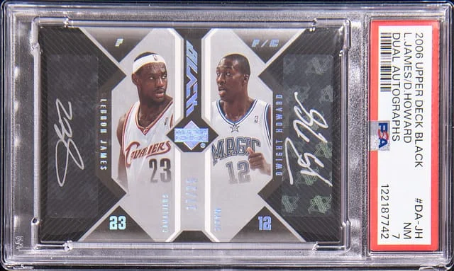 2006-07 Upper Deck Black LeBron James/Dwight Howard Dual Autographs #DA-JH card image