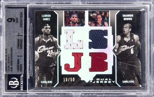 2006-07 Upper Deck Black LeBron James/Shannon Brown Dual Jersey #JB card image