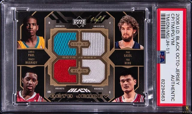 2006-07 Upper Deck Black Octo Jersey Paul/Gasol/McGrady/Ming/Duncan/Ginobili/Nowitzki/Howard #no-number card image