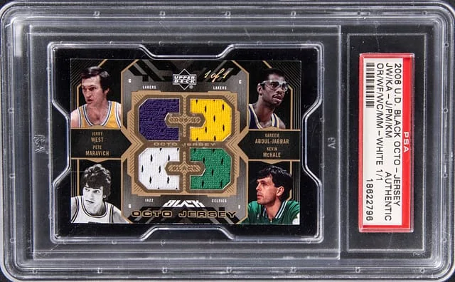 2006-07 Upper Deck Black Octo Jersey West/Maravich/McHale/Abdul-Jabbar/Robertson/Frazier/Chamberlain/Malone #no-number card image