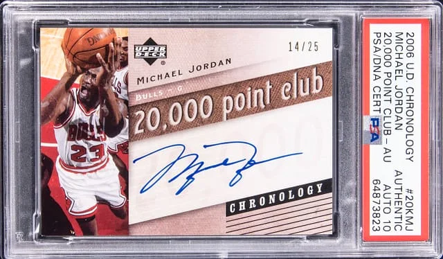 2006-07 Upper Deck Chronology Michael Jordan 20,000 Point Club Autograph #20K-MK card image