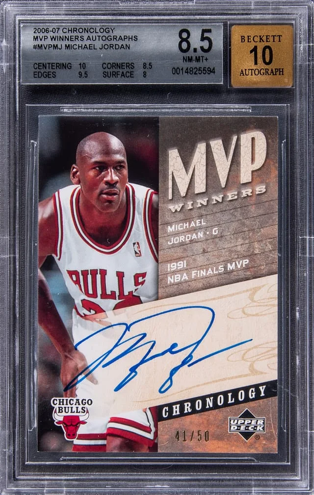 2006-07 Upper Deck Chronology Michael Jordan MVP Winners Autographs #MVP-MJ card image