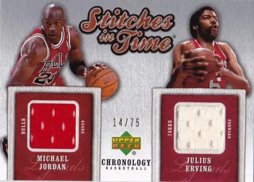 2006-07 Upper Deck Chronology Michael Jordan Stitches in Time Dual #SITD-JE card image