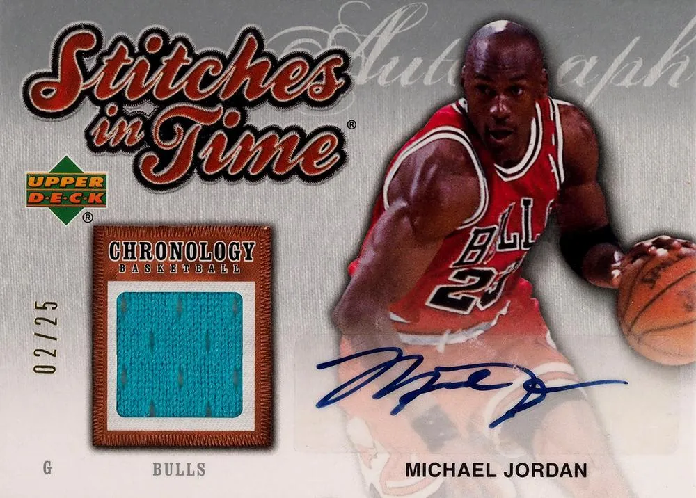 2006-07 Upper Deck Chronology Michael Jordan Stitches in Time Autographs #SITS-JO card image
