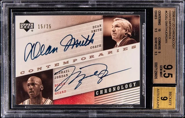 2006-07 Upper Deck Chronology Michael Jordan/Dean Smith Contemporaries #CO-SJ card image