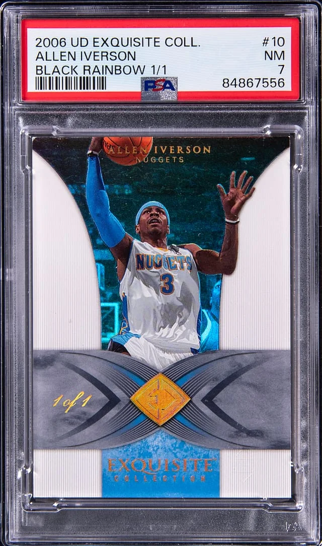 2006-07 Upper Deck Exquisite Collection Allen Iverson Black Rainbow #10 card image