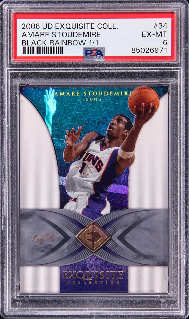 2006-07 Upper Deck Exquisite Collection Amar'e Stoudemire Black Rainbow #34 card image