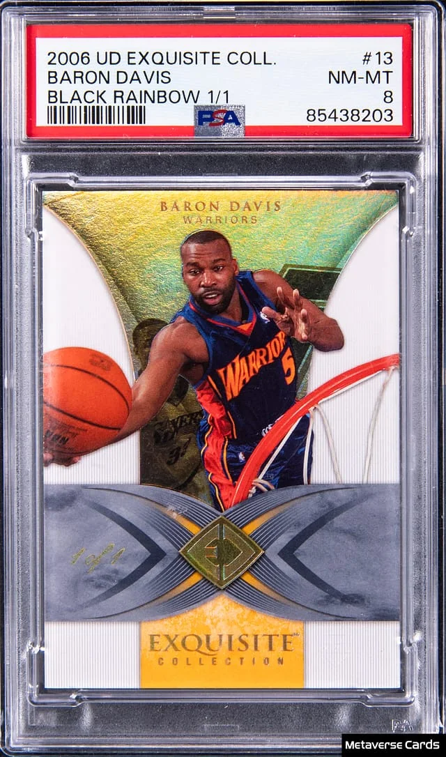 2006-07 Upper Deck Exquisite Collection Baron Davis Black Rainbow #13 card image