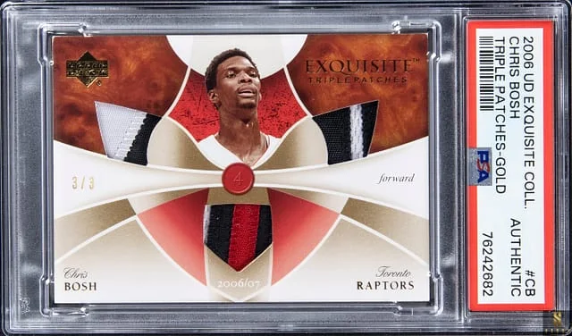 2006-07 Upper Deck Exquisite Collection Chris Bosh Triple Patches Gold #ETP-CB card image