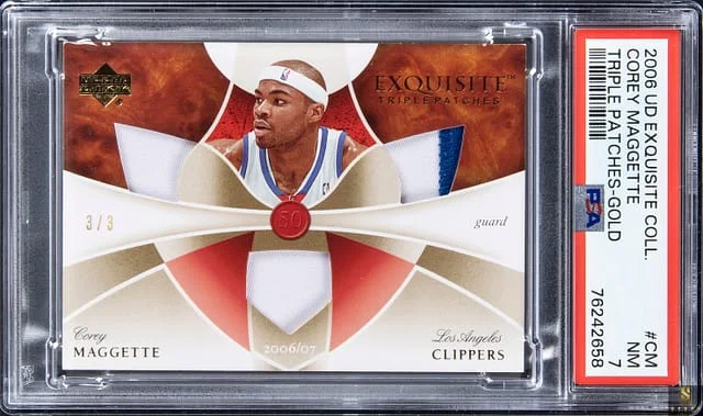 2006-07 Upper Deck Exquisite Collection Corey Maggette Triple Patches Gold #ETP-CM card image