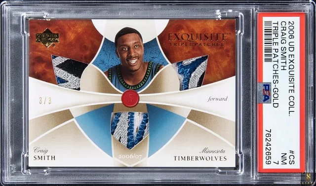 2006-07 Upper Deck Exquisite Collection Craig Smith Triple Patches Gold #ETP-CS card image