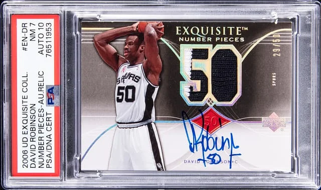 2006-07 Upper Deck Exquisite Collection David Robinson Number Pieces Autographs Relic #EN-DR card image