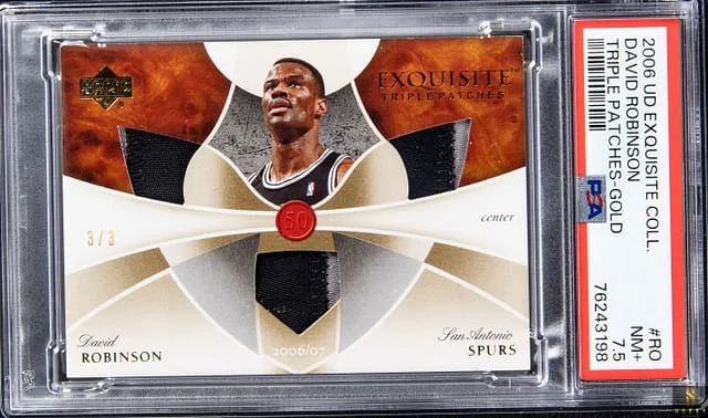 2006-07 Upper Deck Exquisite Collection David Robinson Triple Patches Gold #ETP-RO card image