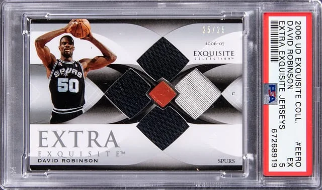 2006-07 Upper Deck Exquisite Collection David Robinson Quad Extra Exquisite Jersey #EE-RO card image