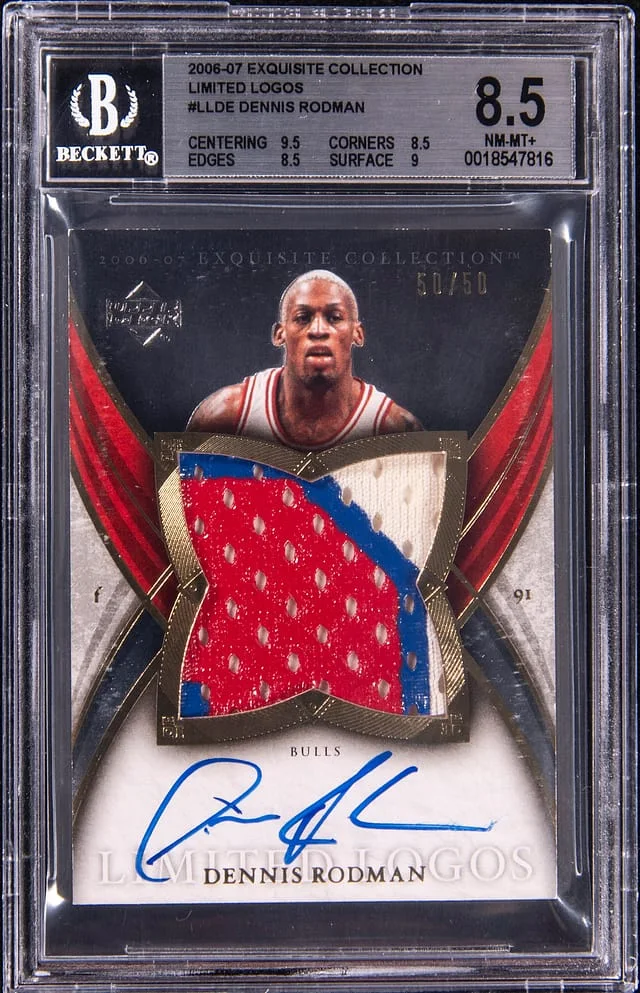 2006-07 Upper Deck Exquisite Collection Dennis Rodman Limited Logos Patch Autographs #LL-DE card image