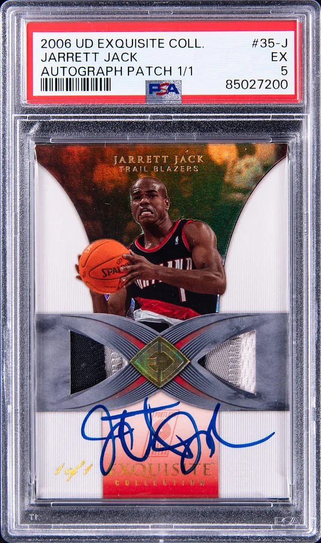 2006-07 Upper Deck Exquisite Collection Jarrett Jack Autograph Patch #35-J card image