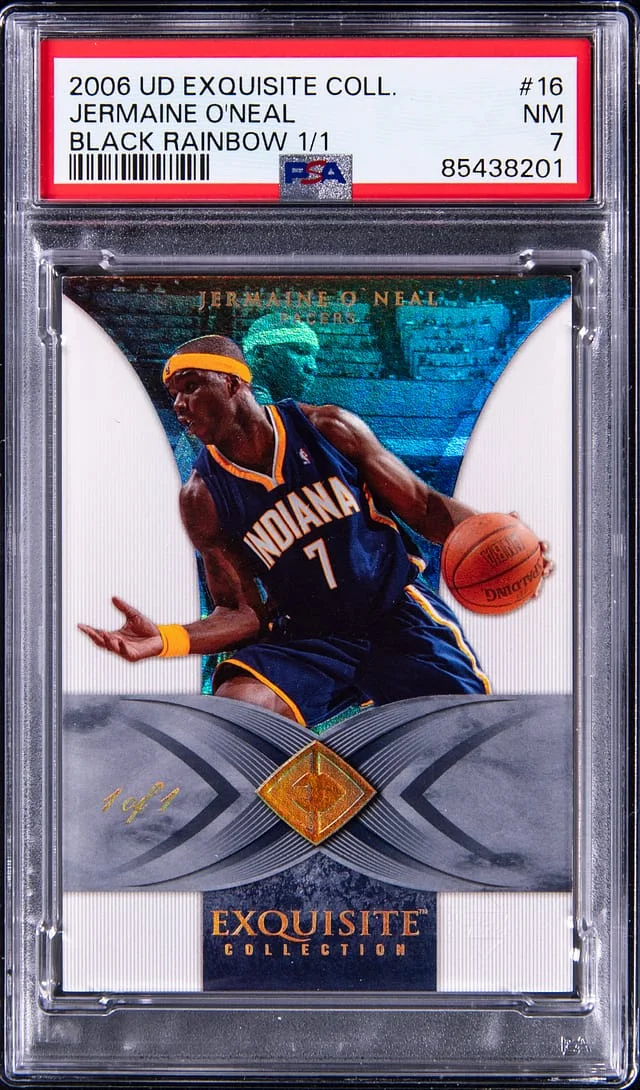 2006-07 Upper Deck Exquisite Collection Jermaine O'Neal Black Rainbow #16 card image