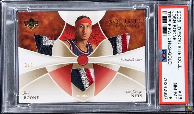 2006-07 Upper Deck Exquisite Collection Josh Boone Triple Patches Gold #ETP-JB card image