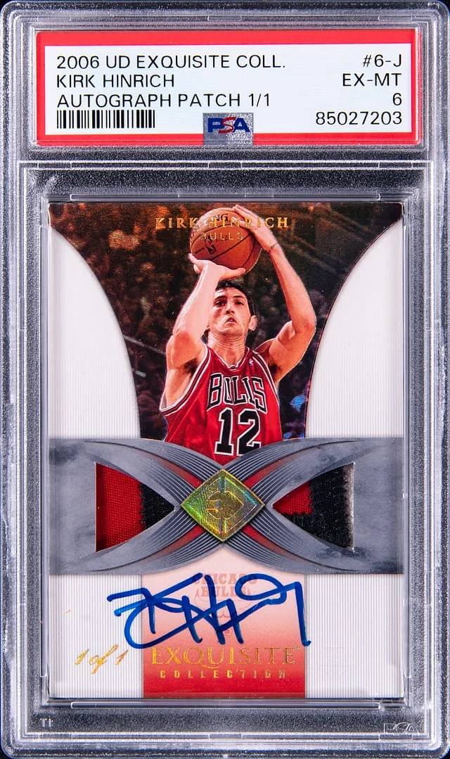 2006-07 Upper Deck Exquisite Collection Kirk Hinrich Autograph Patch #6-J card image