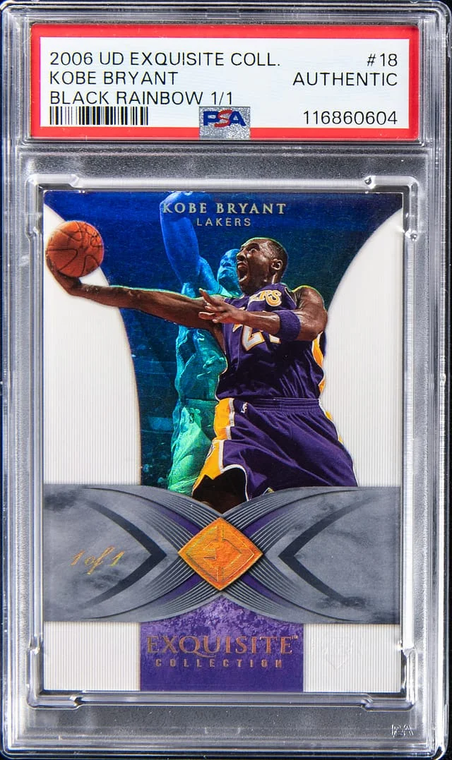 2006-07 Upper Deck Exquisite Collection Kobe Bryant Black Rainbow #18 card image