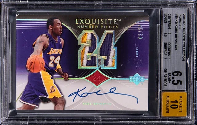 2006-07 Upper Deck Exquisite Collection Kobe Bryant Number Pieces #EN-KB card image