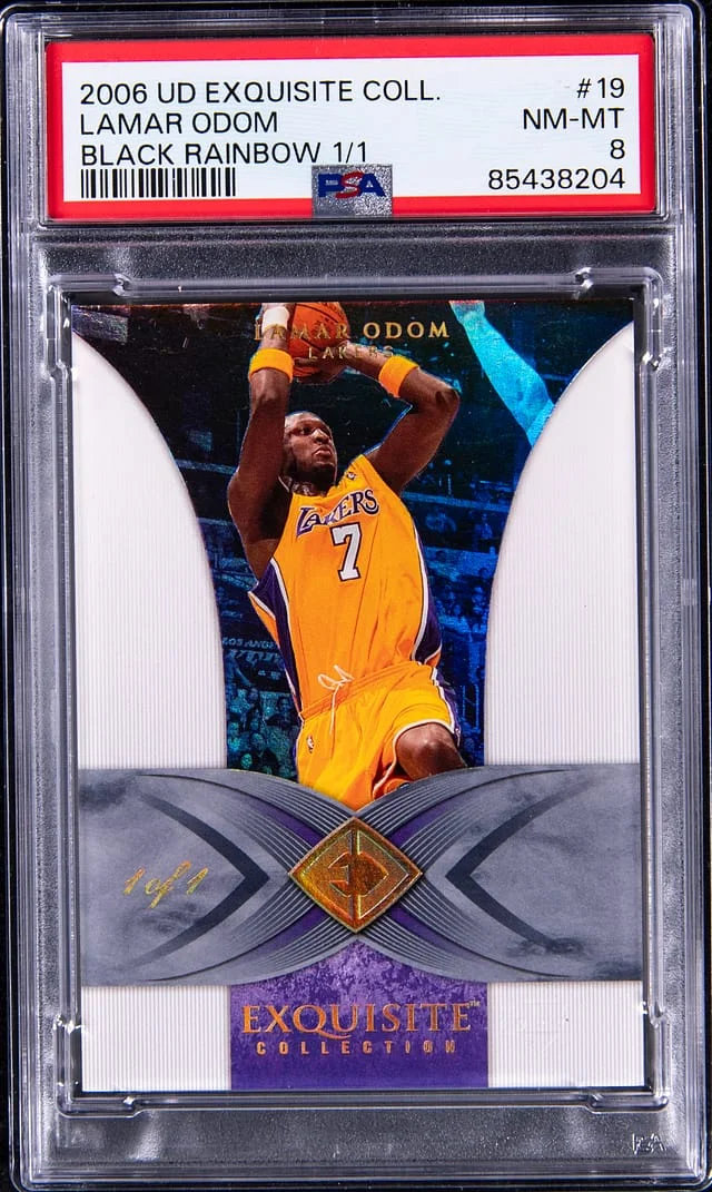 2006-07 Upper Deck Exquisite Collection Lamar Odom Black Rainbow #19 card image