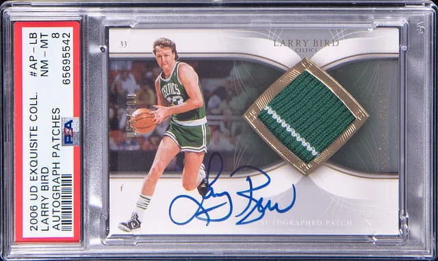 2006-07 Upper Deck Exquisite Collection Larry Bird Autograph Patches #AP-LB card image