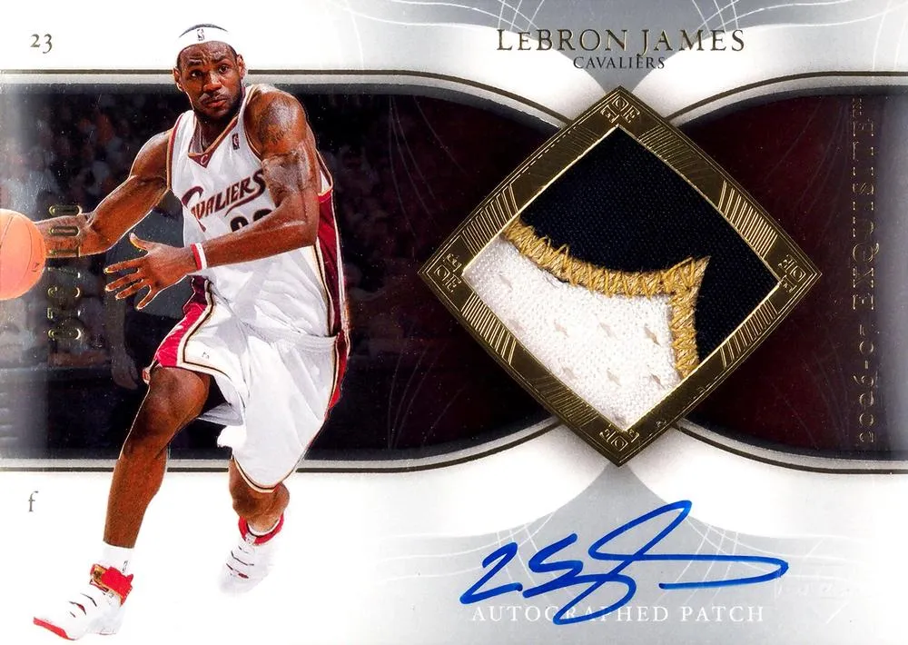 2006-07 Upper Deck Exquisite Collection Lebron James Autographed Patches #AP-LJ card image