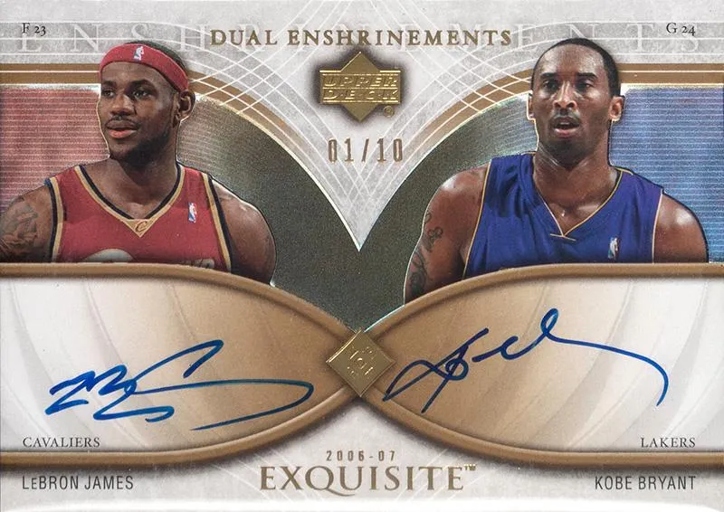 2006-07 Upper Deck Exquisite Collection Lebron James Dual Enshrinements #DEX-JB card image