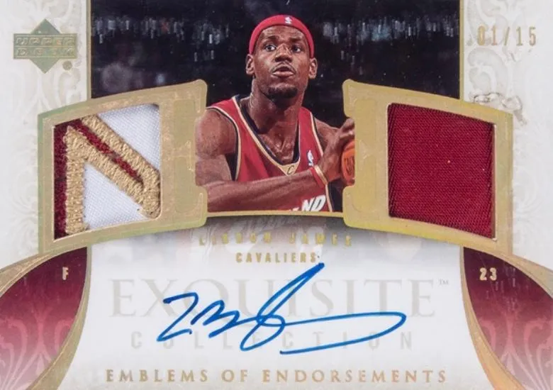 2006-07 Upper Deck Exquisite Collection Lebron James Emblems of Endorsement #EM-LJ card image