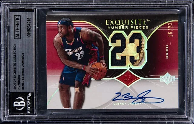 2006-07 Upper Deck Exquisite Collection LeBron James Number Pieces #EN-LJ card image
