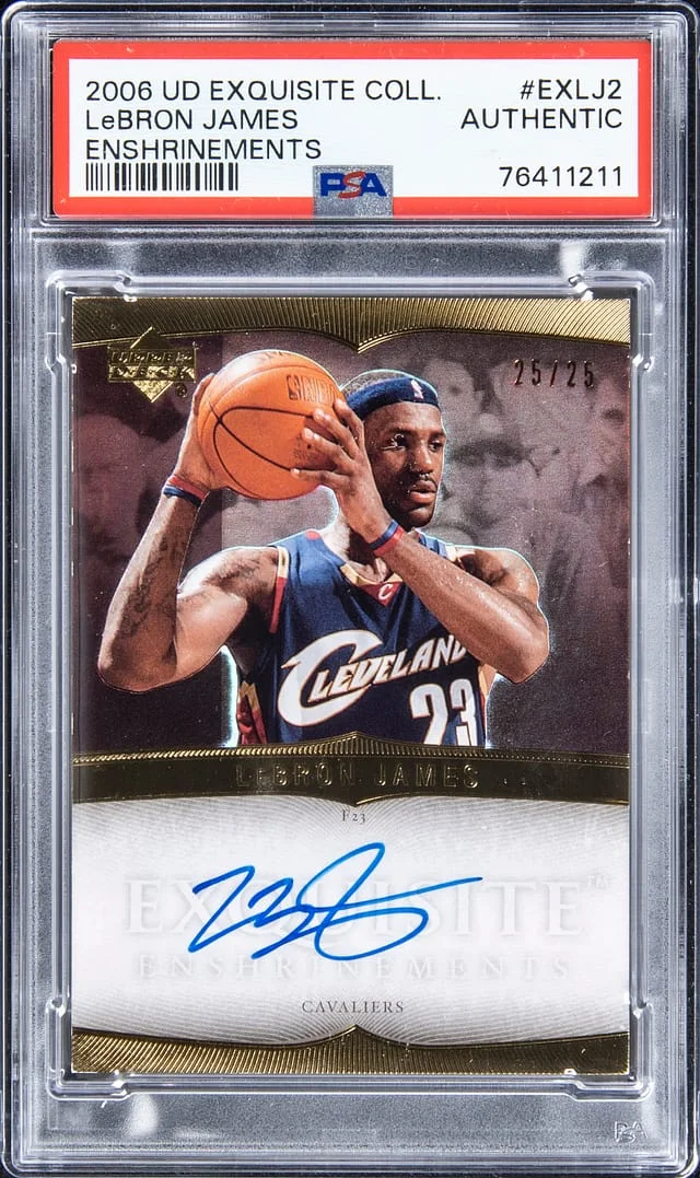 2006-07 Upper Deck Exquisite Collection Lebron James Enshrinements #EX-LJ2 card image
