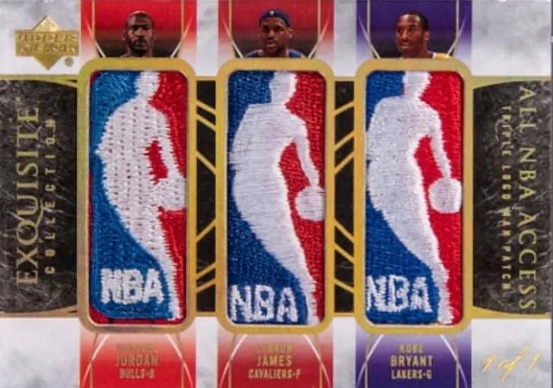 2006-07 Upper Deck Exquisite Collection Lebron James Logoman Triples All NBA Access #TL-JJB card image
