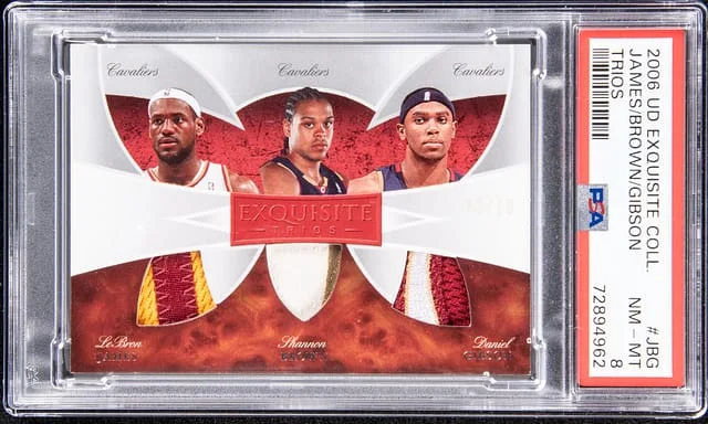 2006-07 Upper Deck Exquisite Collection LeBron James/Shannon Brown/Daniel Gibson Trios #ET-JBG card image