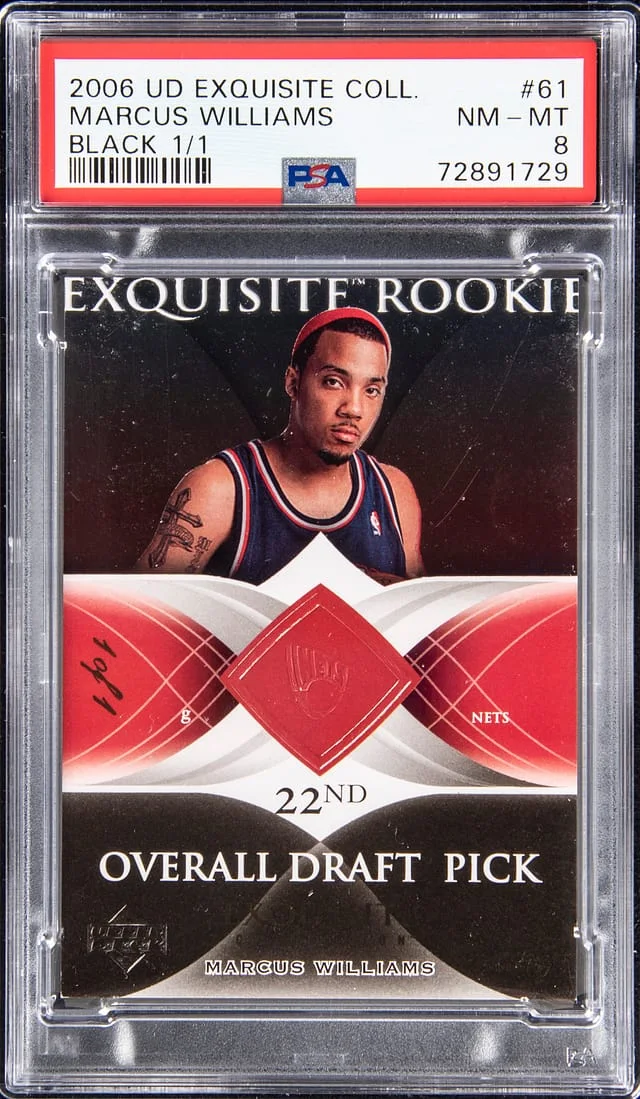 2006-07 Upper Deck Exquisite Collection Marcus Williams Black #61 card image