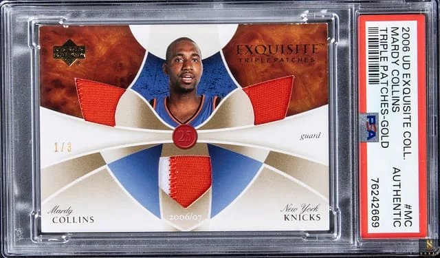 2006-07 Upper Deck Exquisite Collection Mardy Collins Triple Patches Gold #ETP-MC card image