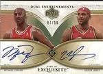 2006-07 Upper Deck Exquisite Collection Michael Jordan Dual Enshrinements #DEX-JJ card image