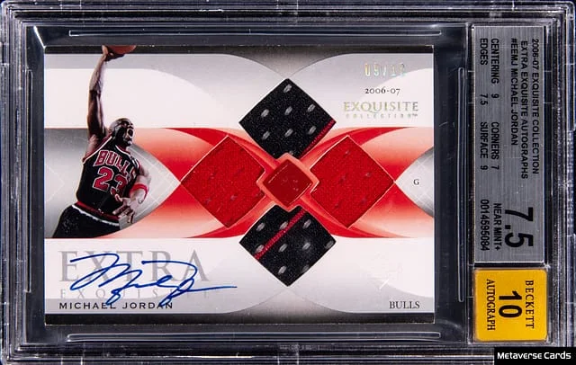 2006-07 Upper Deck Exquisite Collection Michael Jordan Extra Exquisite Autographs #EE-MJ card image