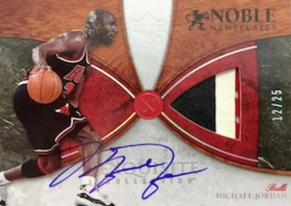 2006-07 Upper Deck Exquisite Collection Michael Jordan Noble Nameplates #NN-MJ card image