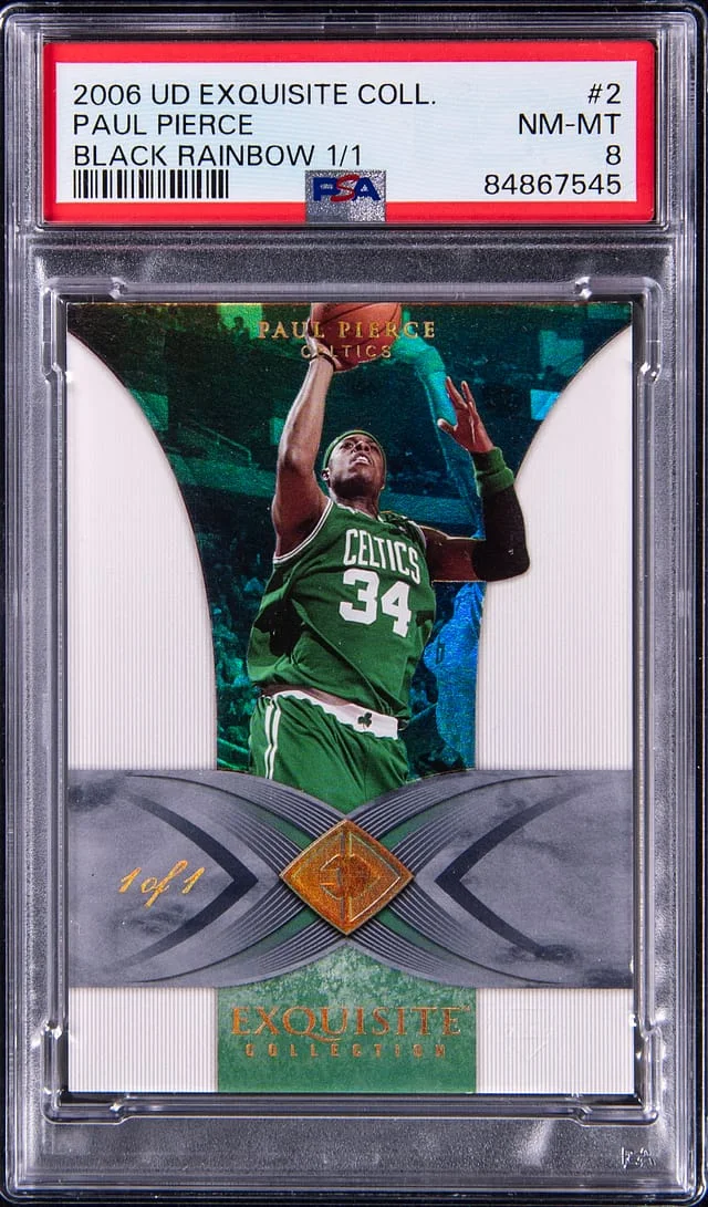 2006-07 Upper Deck Exquisite Collection Paul Pierce Black Rainbow #2 card image