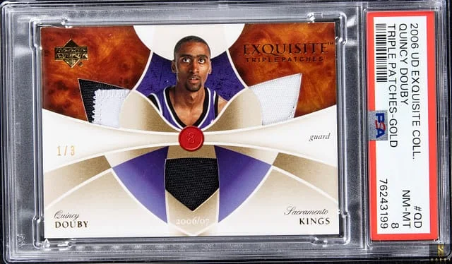 2006-07 Upper Deck Exquisite Collection Quincy Douby Triple Patches Gold #ETP-QD card image
