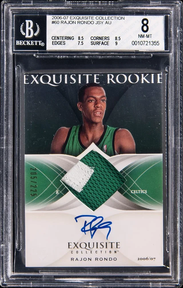 2006-07 Upper Deck Exquisite Collection Rajon Rondo Patch Autograph (RPA) #60 card image