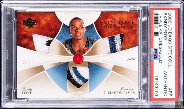 2006-07 Upper Deck Exquisite Collection Randy Foye Triple Patches Gold #ETP-RF card image