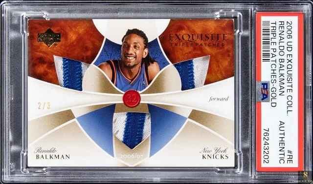 2006-07 Upper Deck Exquisite Collection Renaldo Balkman Triple Patches Gold #ETP-RE card image