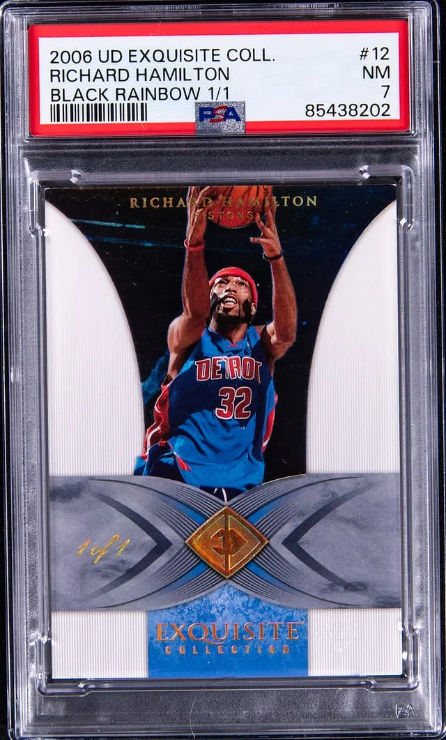 2006-07 Upper Deck Exquisite Collection Richard Hamilton Black Rainbow #12 card image