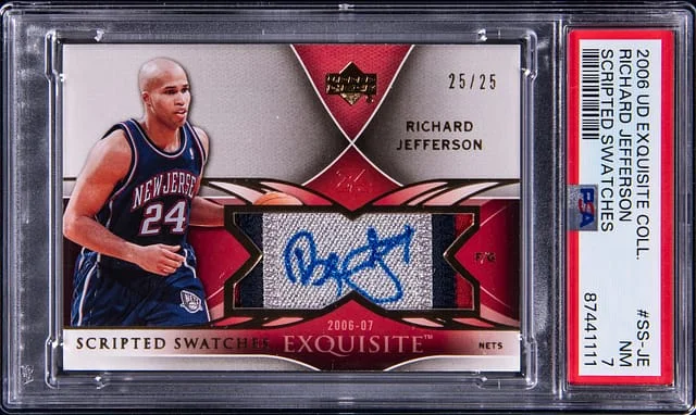 2006-07 Upper Deck Exquisite Collection Richard Jefferson Scripted Swatches #SS-JE card image