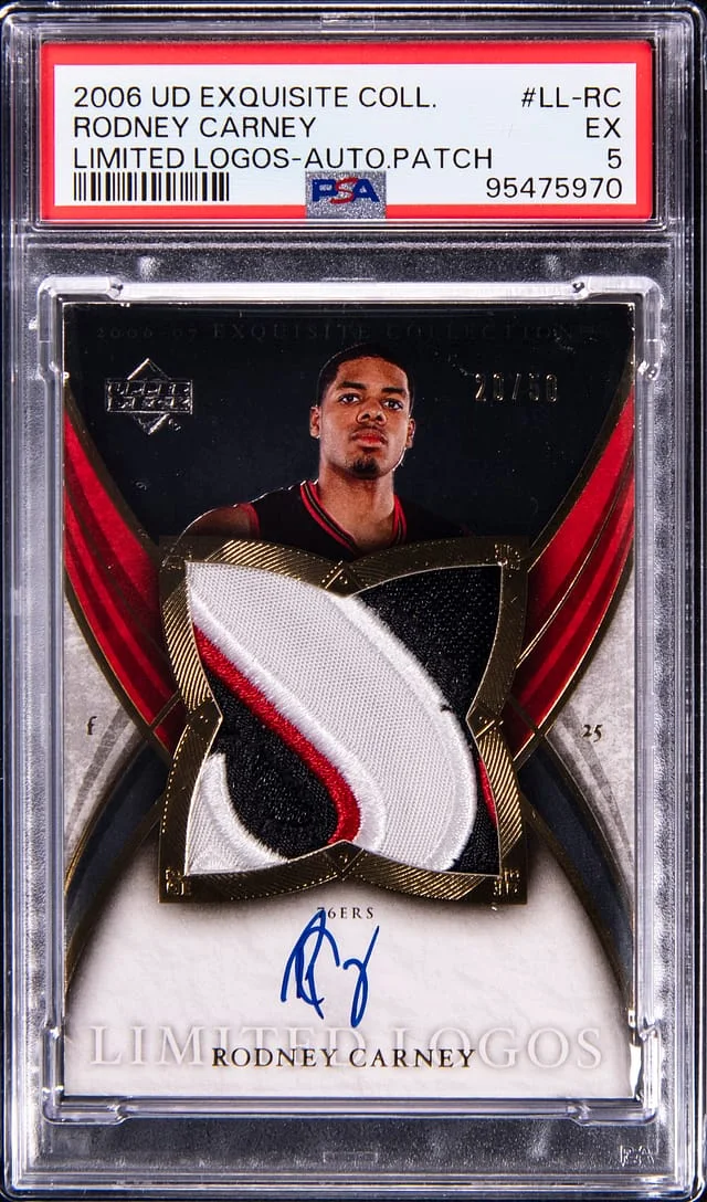 2006-07 Upper Deck Exquisite Collection Rodney Carney Limited Logos Autograph Patch #LL- card image