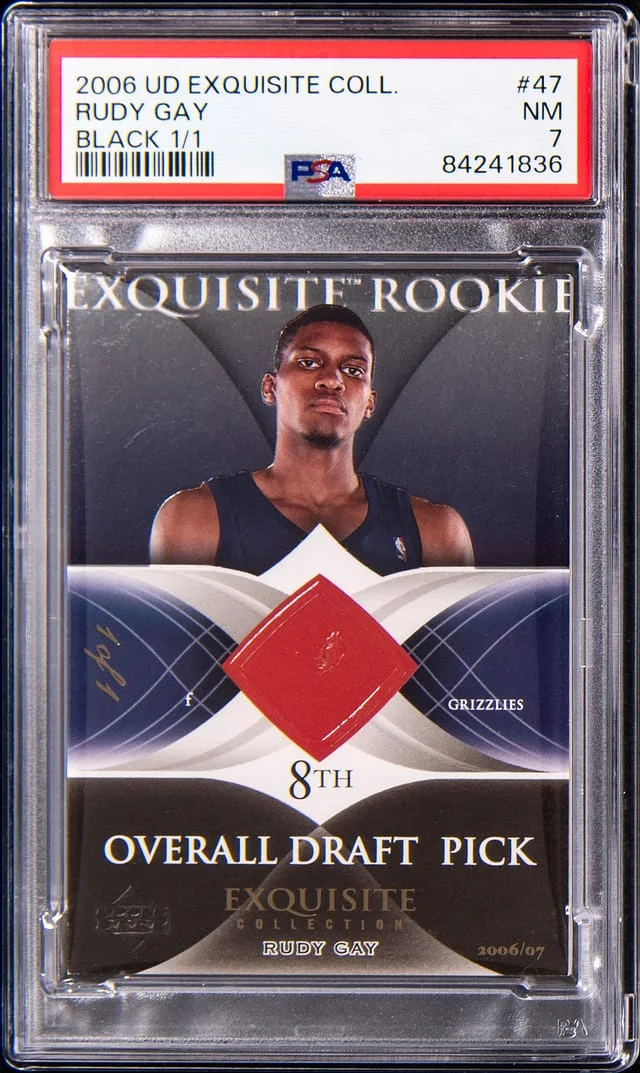 2006-07 Upper Deck Exquisite Collection Rudy Gay Black #47 card image