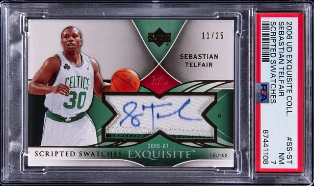 2006-07 Upper Deck Exquisite Collection Sebastian Telfair Scripted Swatches #SS-ST card image