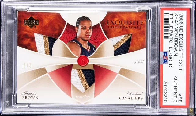 2006-07 Upper Deck Exquisite Collection Shannon Brown Triple Patches Gold #ETP-SB card image